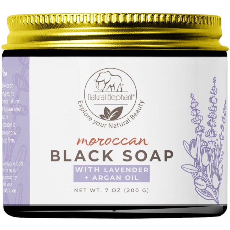 Natural Elephant Moroccan Black Soap 200g