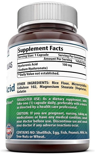 Amazing Nutrition Hyaluronic Acid 120mg Capsules - bodytonix