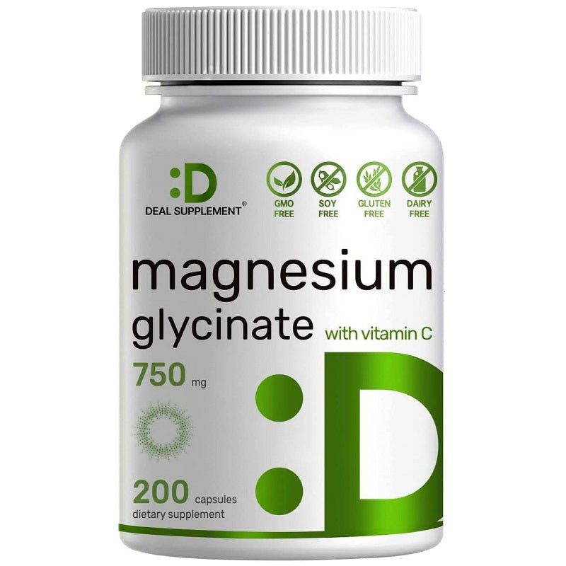 Deal Magnesium Glycinate 750mg + Vitamin C - bodytonix