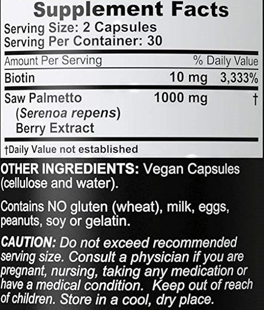 Hair Thickness Maximizer Saw Palmetto + Biotin - bodytonix