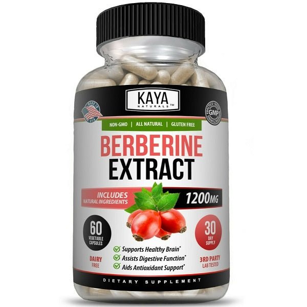Kaya Naturals Berberine 1200mg Supplement - bodytonix