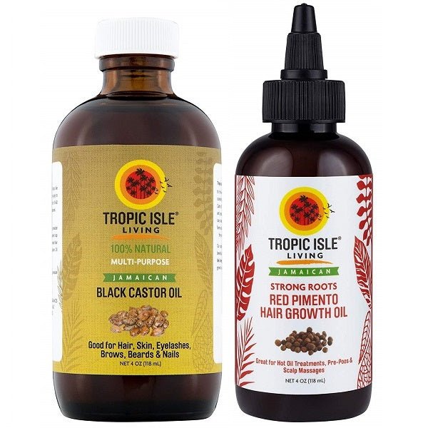 Tropic Isle Living Jamaican Black Castor Oil + Red Pimento Hair Growth Oil - bodytonix