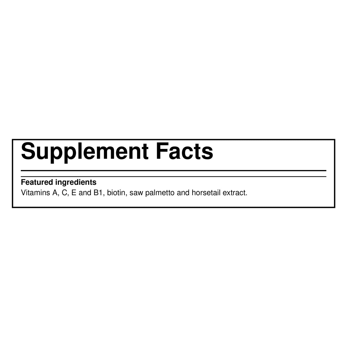 Delta Genesis Beard Grow XL — Supplement Facts