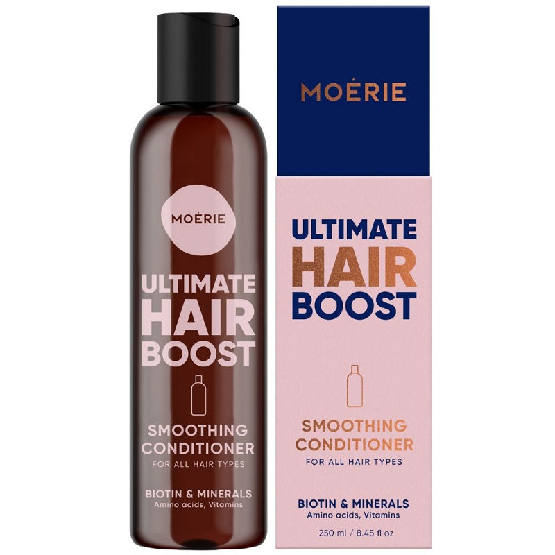 Hair boost smoothing conditioner bottle with matching Ultimate Hair Boost package, 250 ml