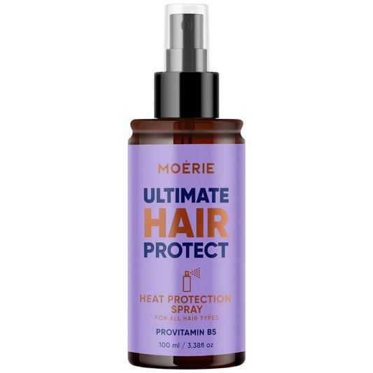 Moerie Ultimate Hair Protect heat protection spray bottle, purple label, 100 ml