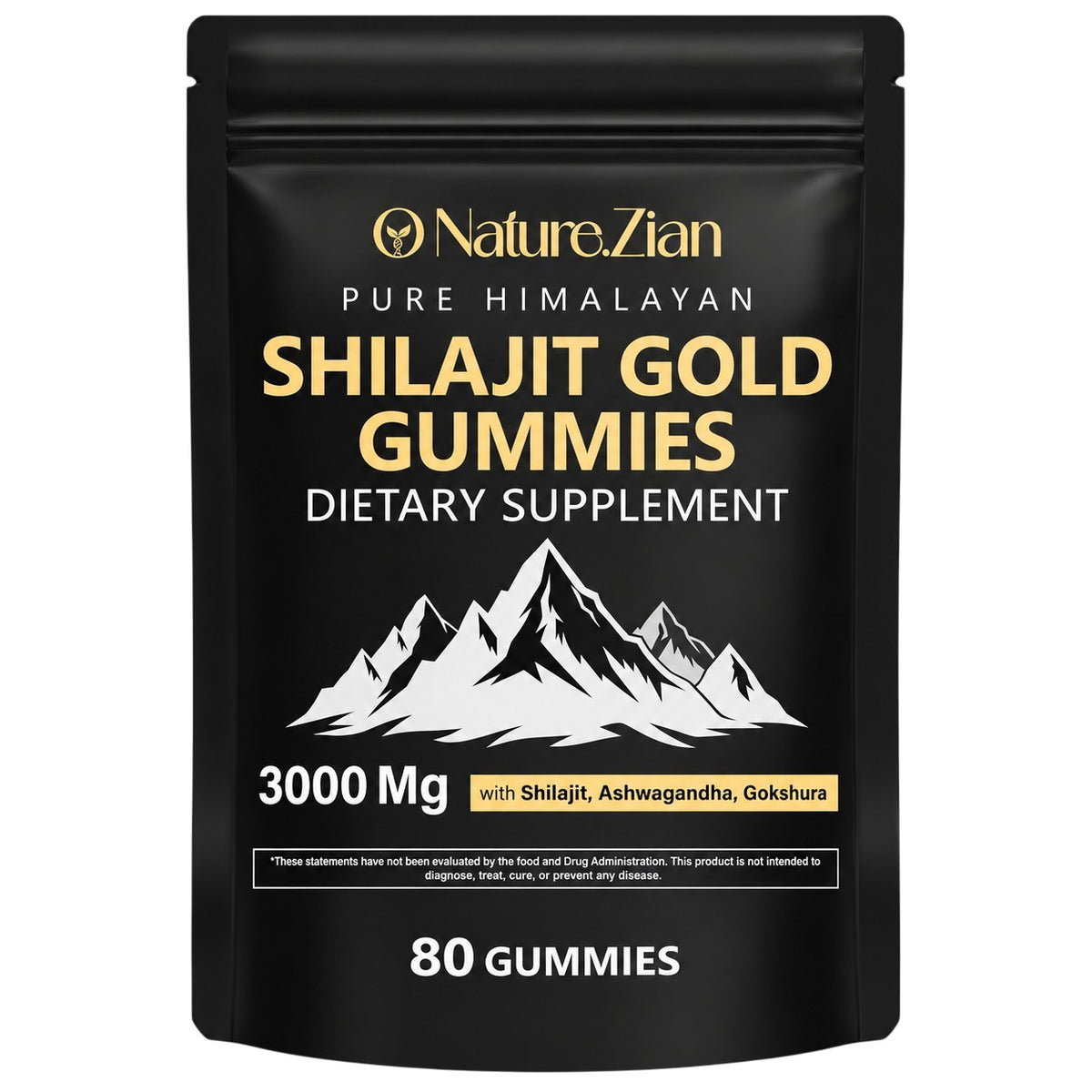 O NATURE ZIRAN Shilajit Gold Gummies 80 Count