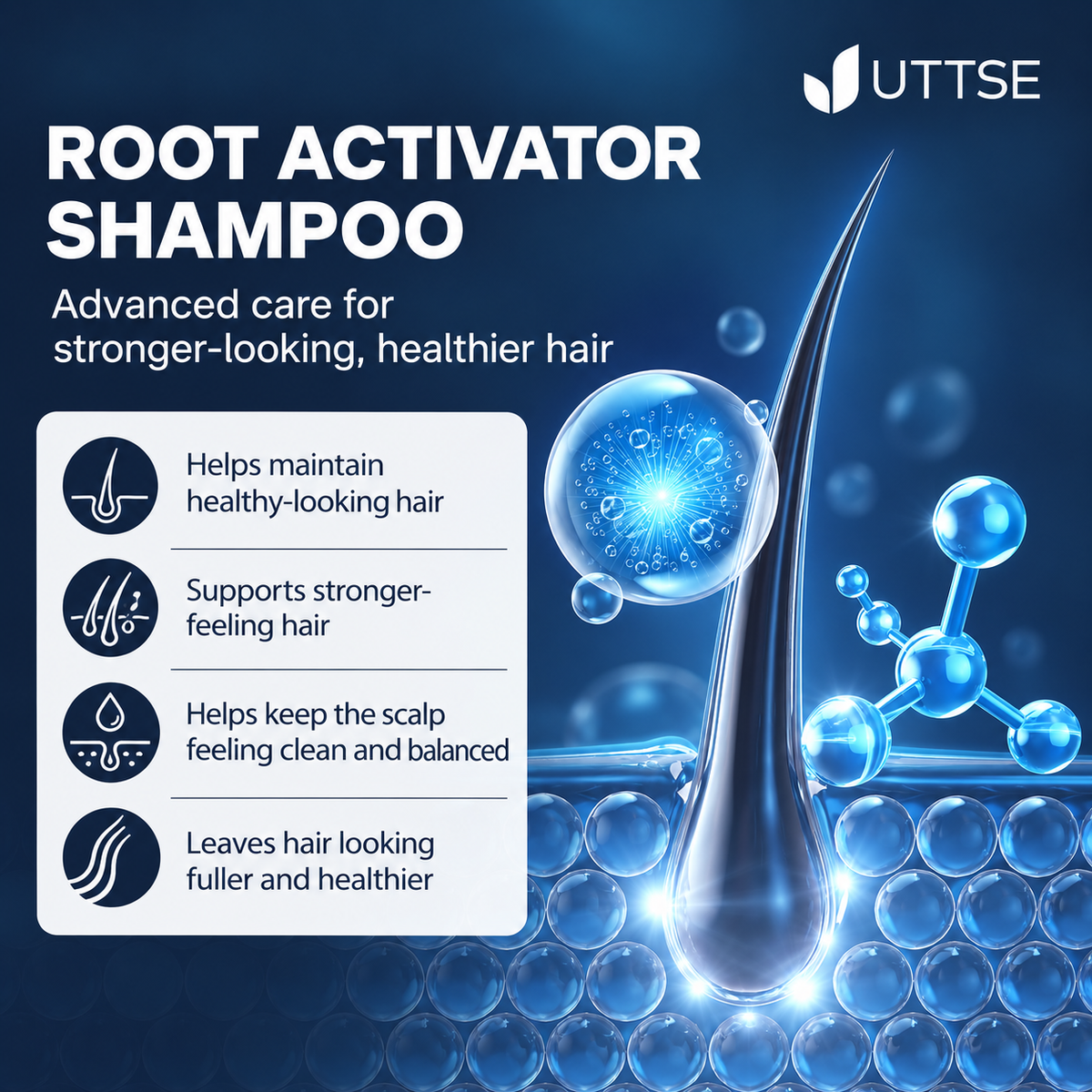 UTTSE Root Activator Shampoo for Men 300ml