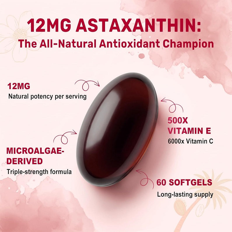 BEWORD Astaxanthin 12mg w/ MCT Oil