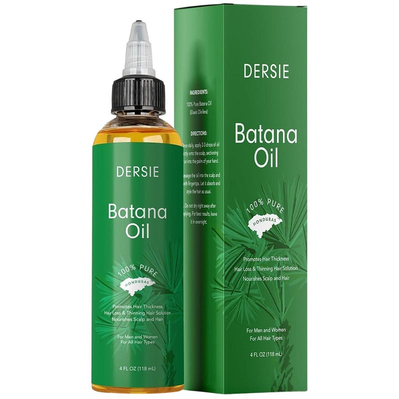 Dersie batana oil bottle with matching green carton box, 118 ml