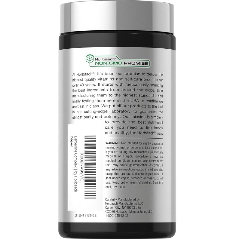 Horbaach Berberine + Ceylon Cinnamon Complex 2000mg