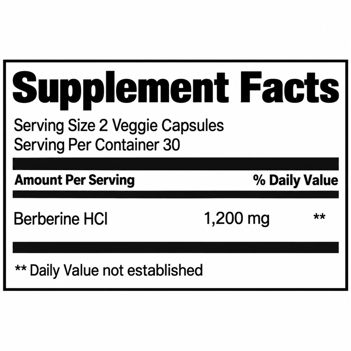 Amazing Nutrition Berberine HCl 1200mg