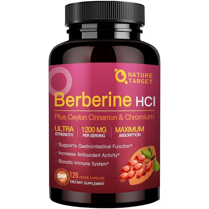 Nature Target Berberine HCl 1200mg + Ceylon Cinnamon & Chromium