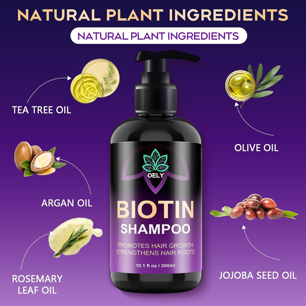 OELY Biotin Hair Growth Shampoo 300ml