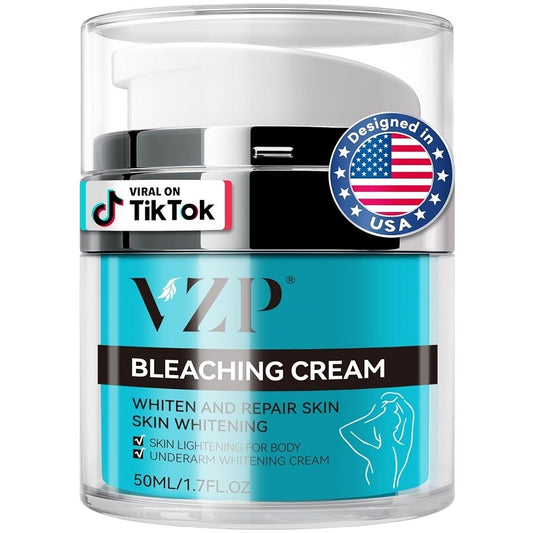 VZP bleaching cream jar, turquoise label, 50ml