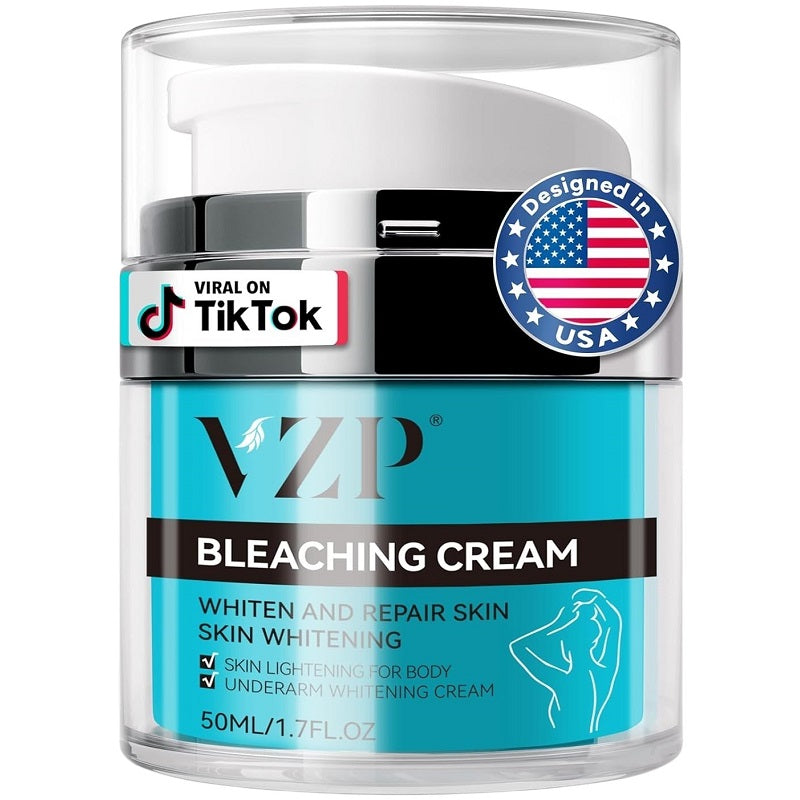 VZP bleaching cream jar, turquoise label, 50ml