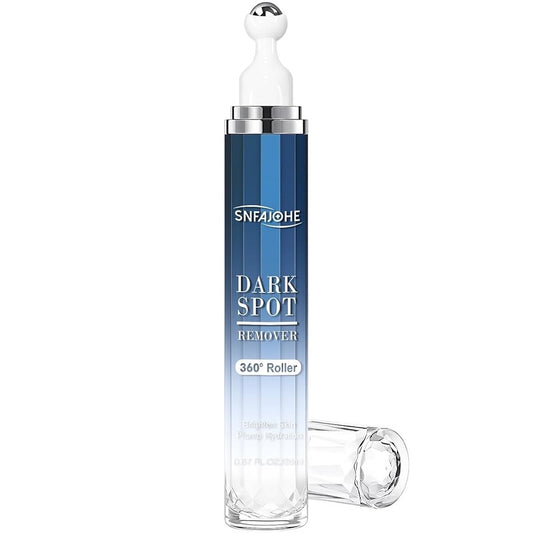 Dark spot remover roller bottle with 360° roller ball cap, blue label