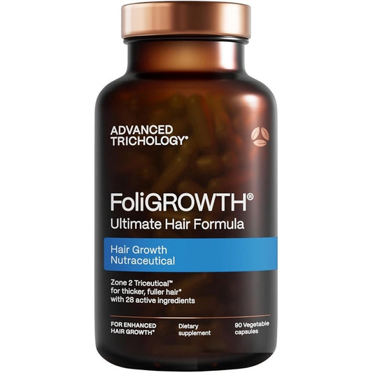 FoligROWTH ultimate hair formula supplement bottle with copper lid