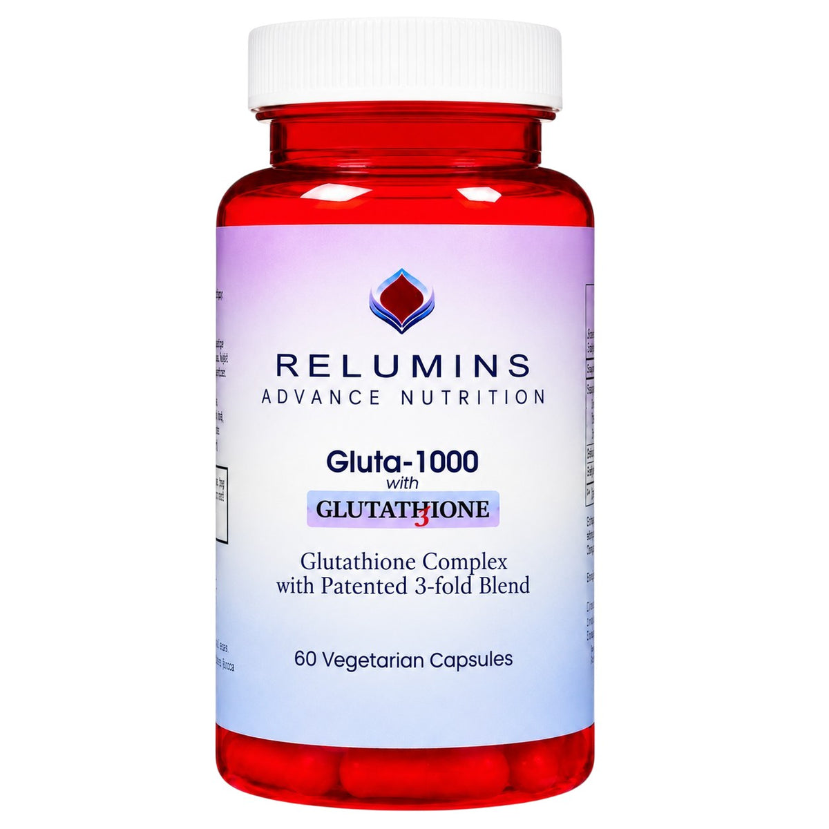 Relumins Gluta-1000 glutathione complex bottle with 60 vegetarian capsules