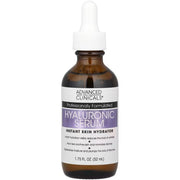 Hyaluronic acid skin hydrator serum bottle with white dropper cap