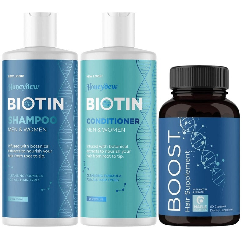 Honeydew Biotin Shampoo, Conditioner & Vitamins Combo