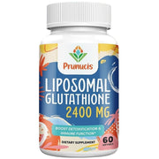 Prunucis liposomal glutathione dietary supplement bottle, 2400 mg, 60 softgels