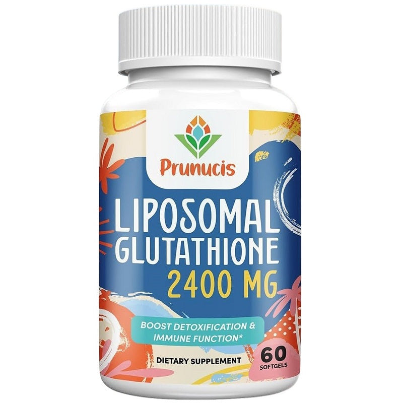 Prunucis liposomal glutathione dietary supplement bottle, 2400 mg, 60 softgels