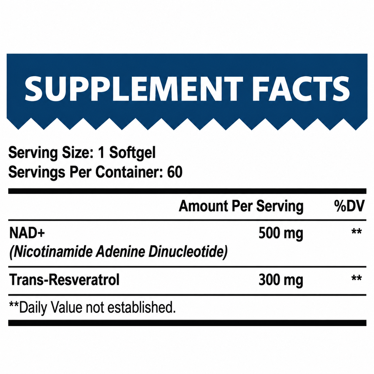 Lepoznan Liposomal NAD+ 500mg + Resveratrol 300mg