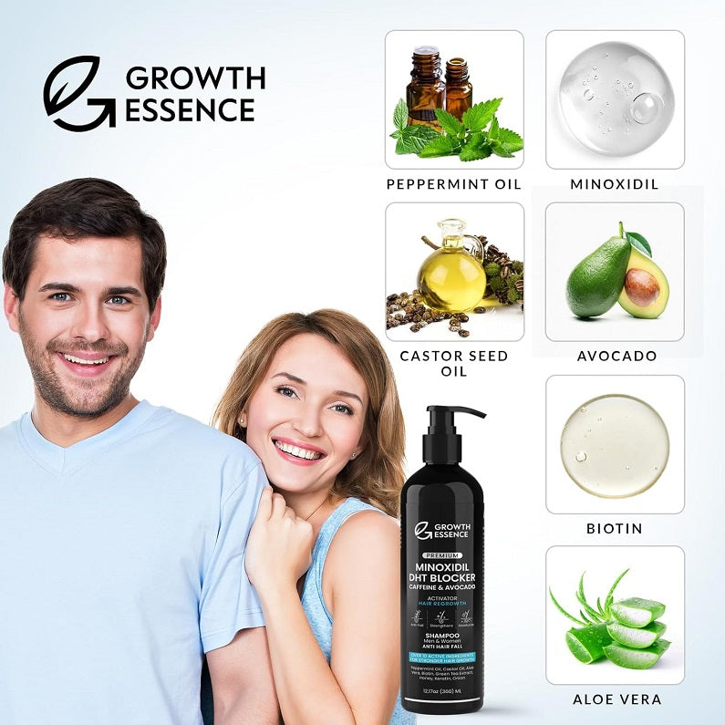 Growth Essence 4.5% Minoxidil DHT Blocker Shampoo 360ml
