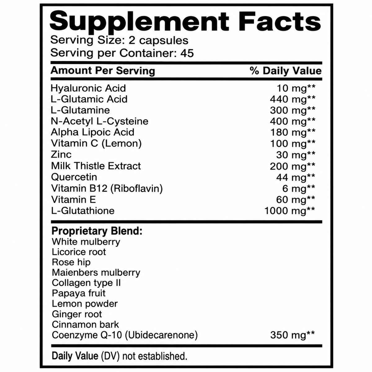 AFAC NAC XL + Glutathione 3,120mg