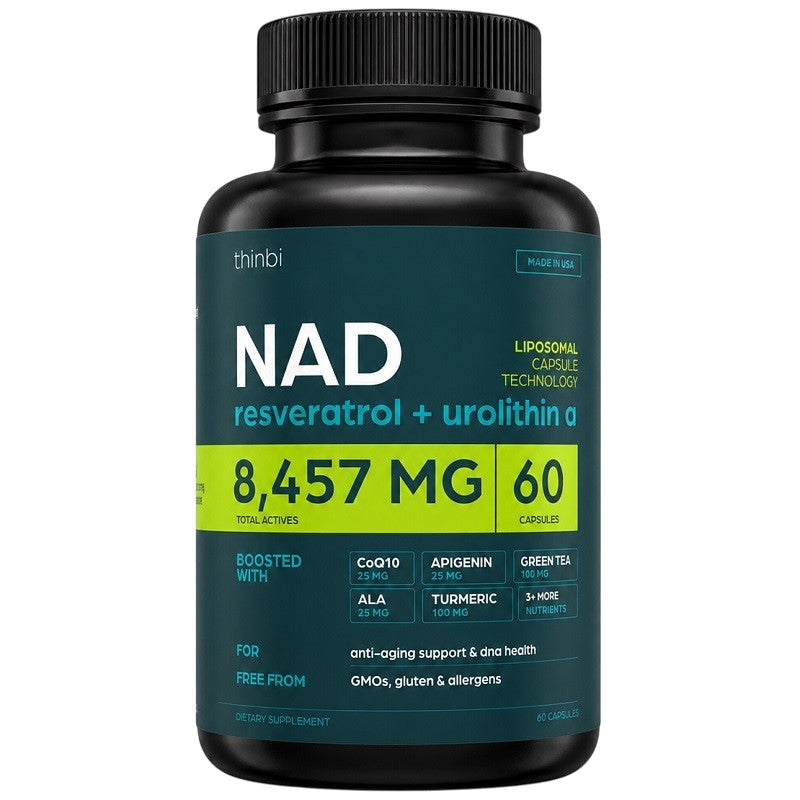 Thinbi NAD+ Complex w/ Urolithin A + Resveratrol 8,457mg