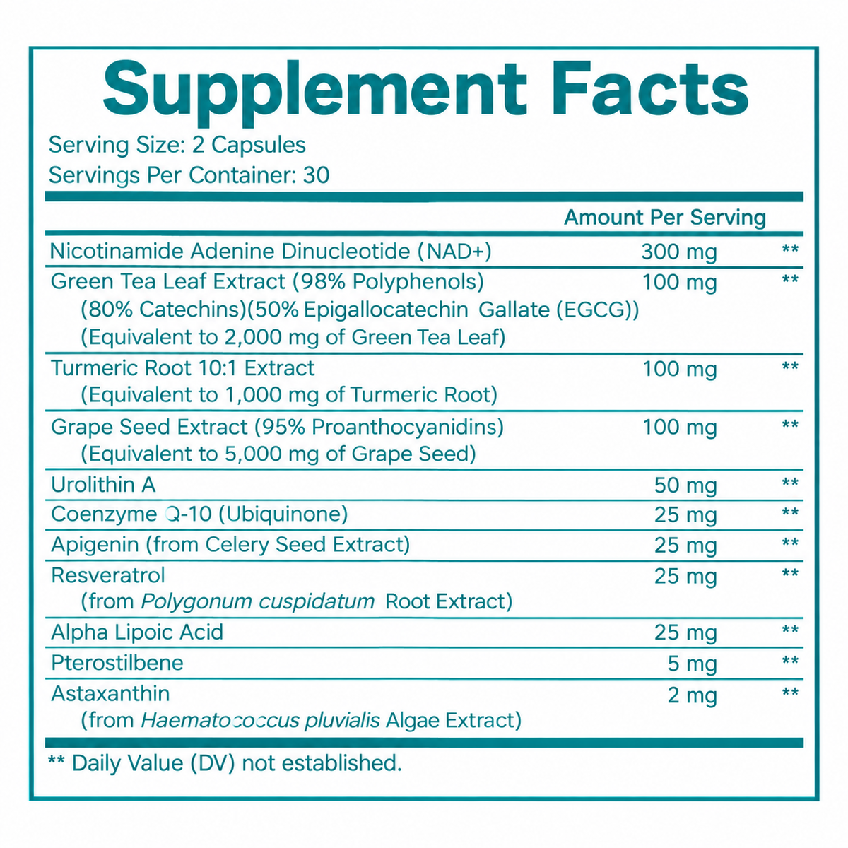 Thinbi NAD+ & Urolithin A + Resveratrol Complex 8457mg