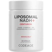 Liposomal NADH+ Centurion supplement jar, 60 capsules, bioavailable dietary supplement
