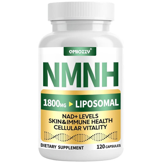 Qmiozzy NMNH liposomal dietary supplement bottle, 1800mg, 120 capsules