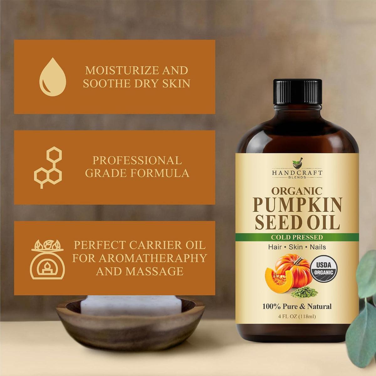 Handcraft Blends Organic Pumpkin Seed Oil 118ml