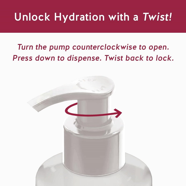 Alpha lotion bottle pump dispenser top, twist-open style