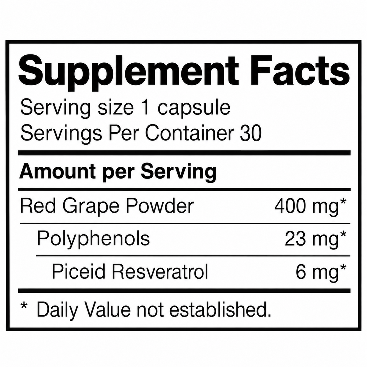 VINIA Red Grape Powder with Piceid Resveratrol