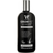 Watermans Grow Me shampoo bottle, 250ml; black bottle with pump top