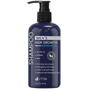 UTTSE men's hair growth shampoo bottle with pump, blue, 300 ml