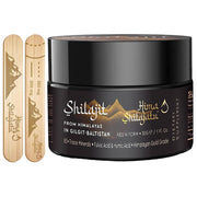 Shilajit resin supplement jar, black lid and label, 30g size
