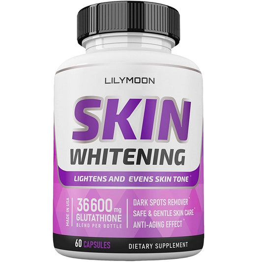 LILYMOON Skin Whitening glutathione supplement bottle with 60 capsules label
