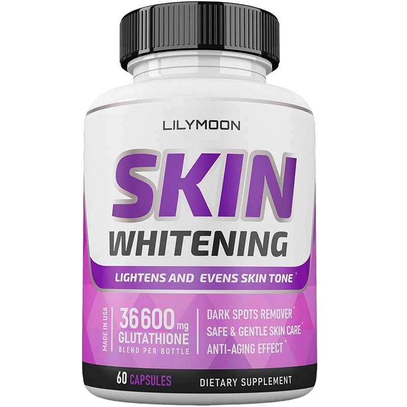 LILYMOON Skin Whitening glutathione supplement bottle with 60 capsules label