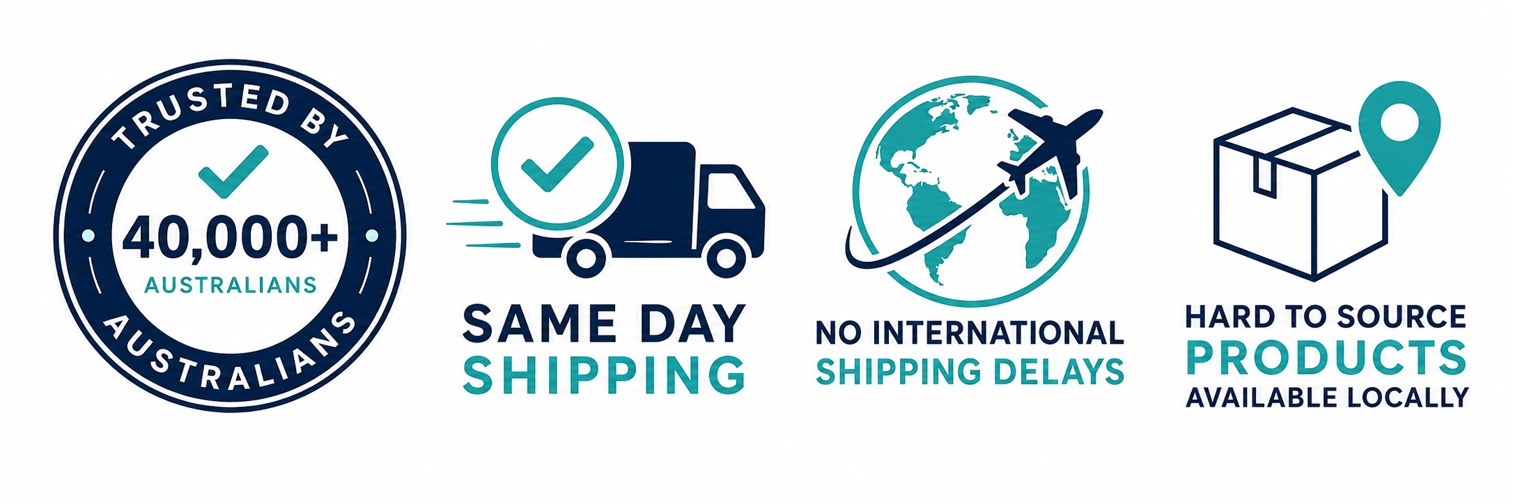 Trusted by 40,000+ Australians, same day shipping, no international shipping delays, and hard to source products available locally