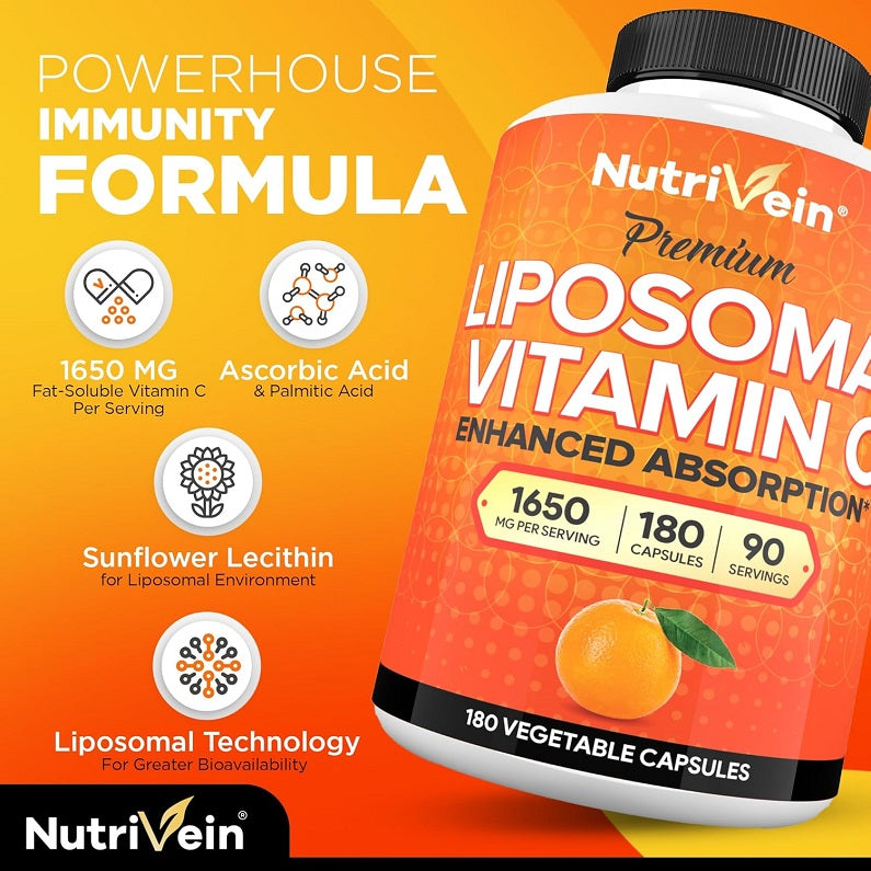Nutrivein Premium Liposomal Vitamin C 1650mg
