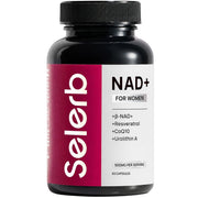 Selerb liposomal NAD+ for women supplement bottle, black cap, 60 capsules