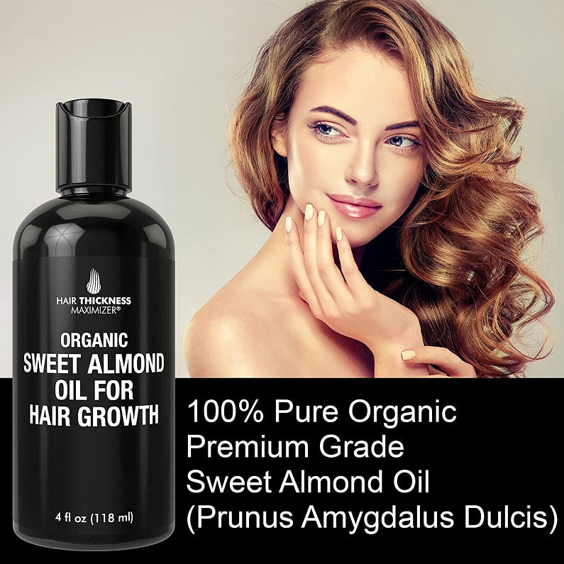 Hair Thickness Maximizer Organic Sweet Almond Oil - bodytonix