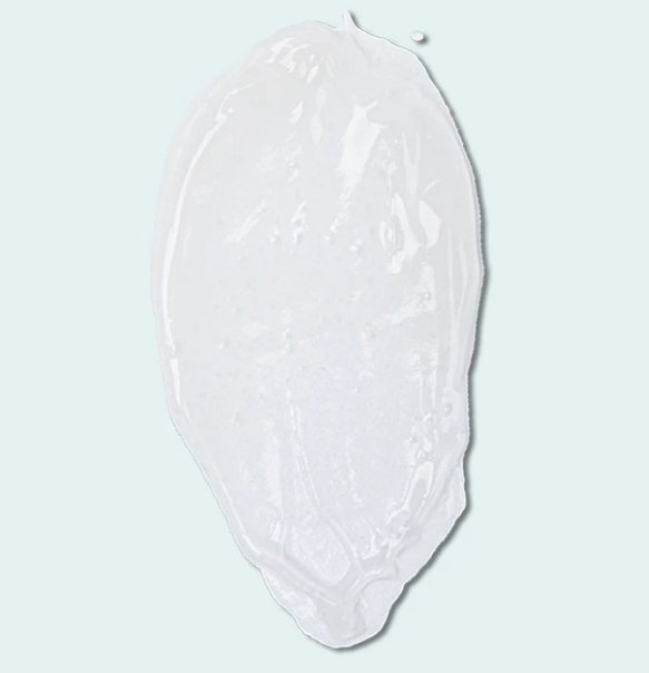 Baebody Eye Gel gel swatch, translucent white drop texture
