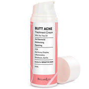 Butt acne treatment cream bottle with tea tree oil, 100 mL, pink label