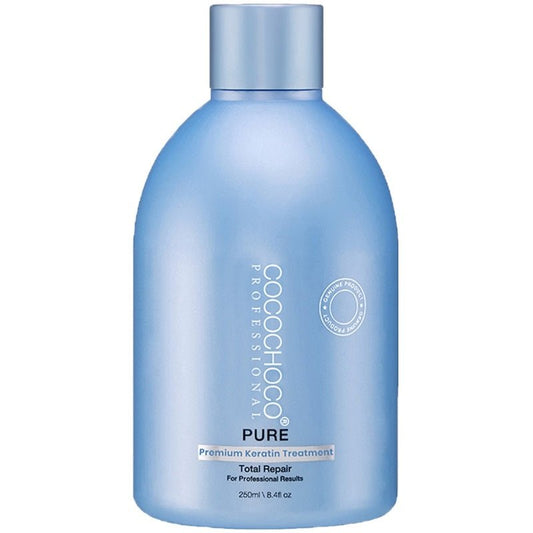 Cocochoco Pure keratin treatment bottle, light blue 250ml with silver cap