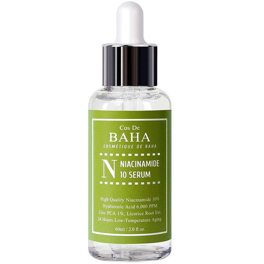 Niacinamide 10% + Zinc 1% serum bottle with white dropper cap