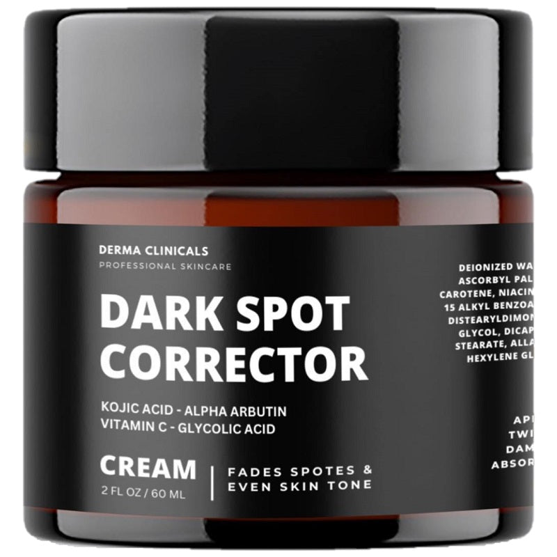Derma Clinicals dark spot corrector whitening cream jar, 60 ml, black cap